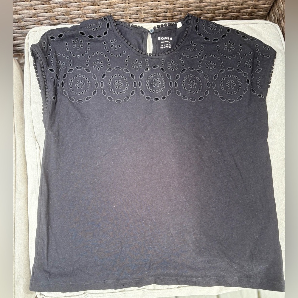 Boden Womens Top Petite Size 10 Short Sleeve